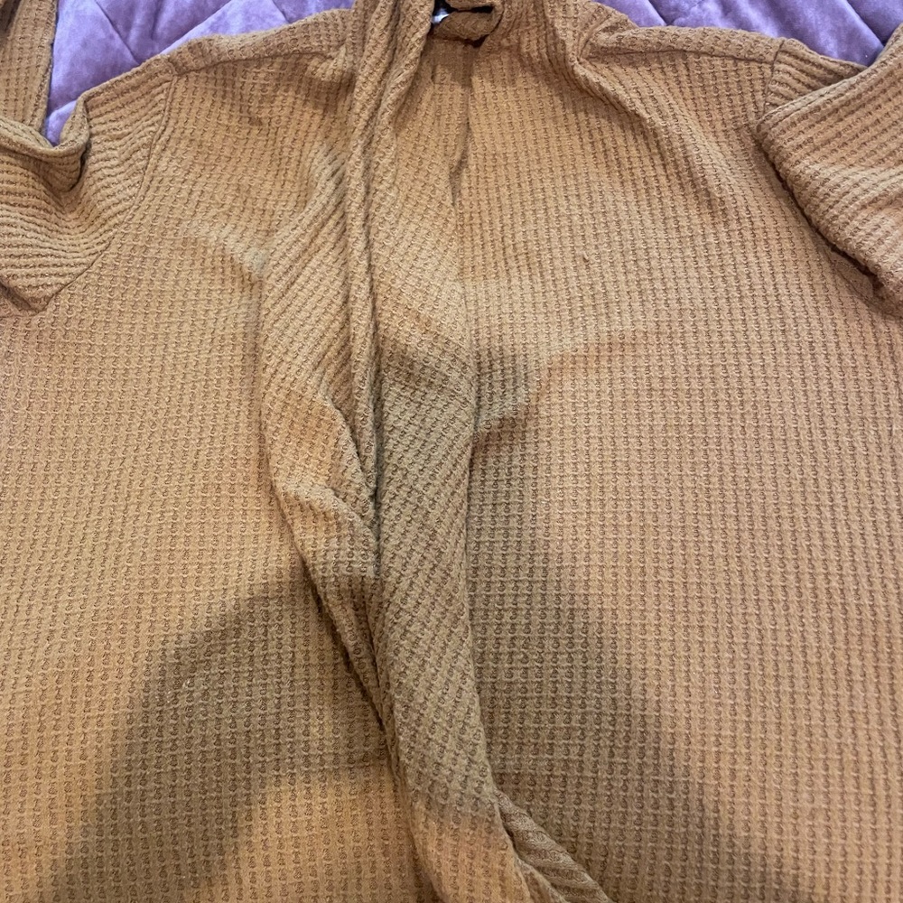 Anthropologie Akemi + Kin Mustard Yellow Wrap Top - Picture 11 of 11